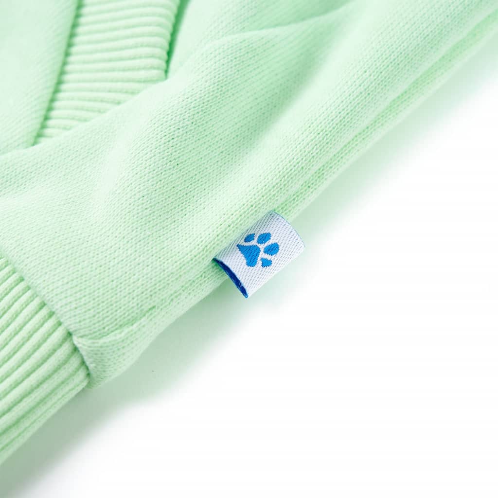 Kids' Hooded Zipper Sweatshirt Light Green 116