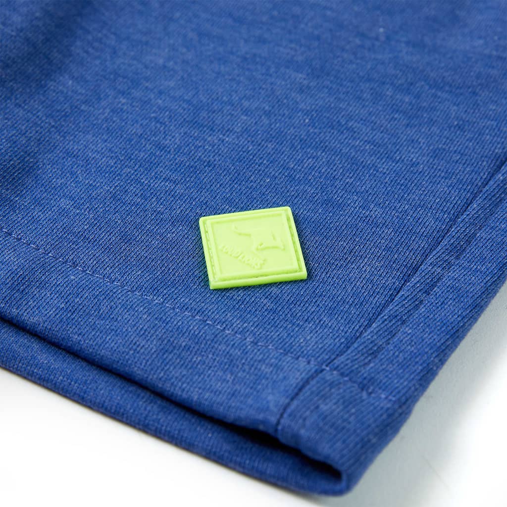 Short enfant avec cordon de serrage bleu chiné 128
