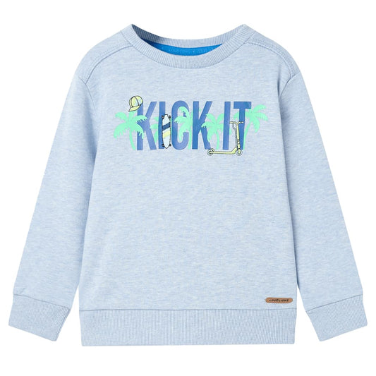 Kids' Sweatshirt Light Blue Melange 140
