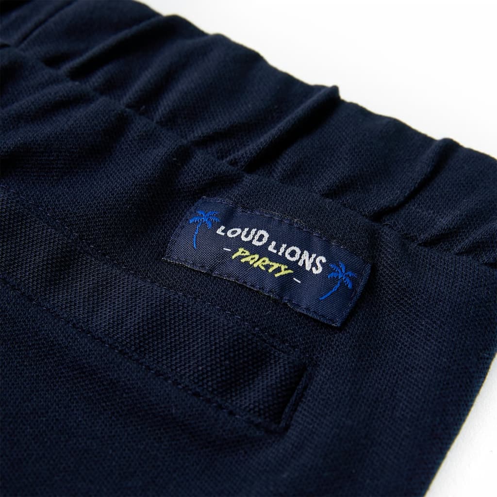 Kids' Shorts with Drawstring Navy Blue 92