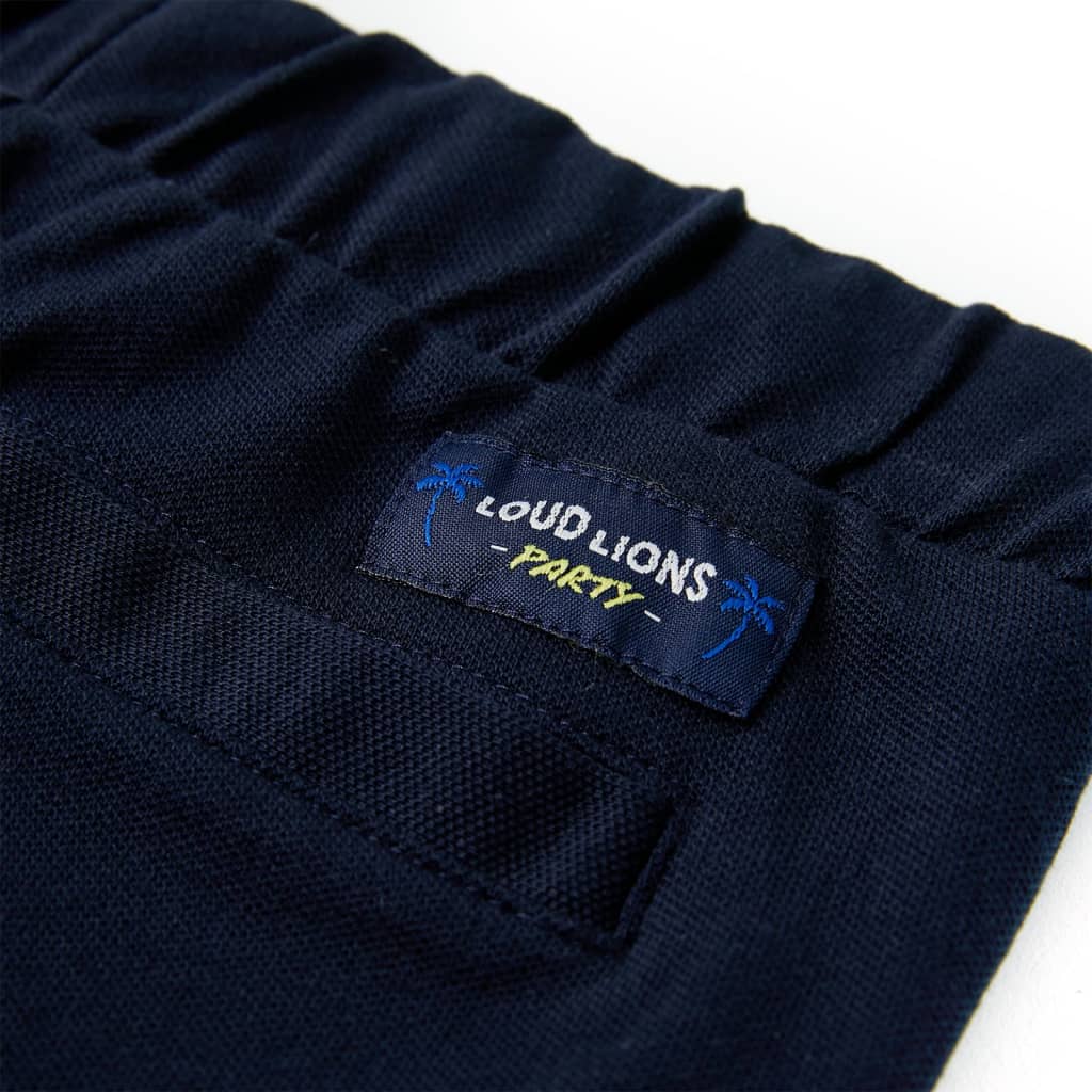 Short pour enfants avec cordon de serrage bleu marine 116