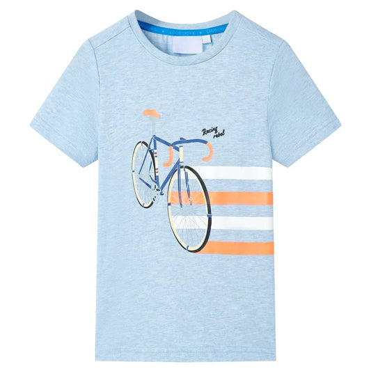 Kids' T-Shirt Light Blue Melange 140