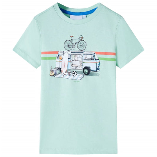 Kinder-T-Shirt Helles Minzgrün 128