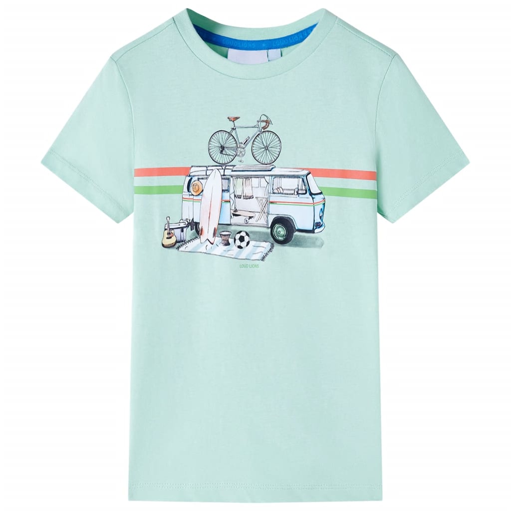 T-shirt enfant vert menthe clair 140