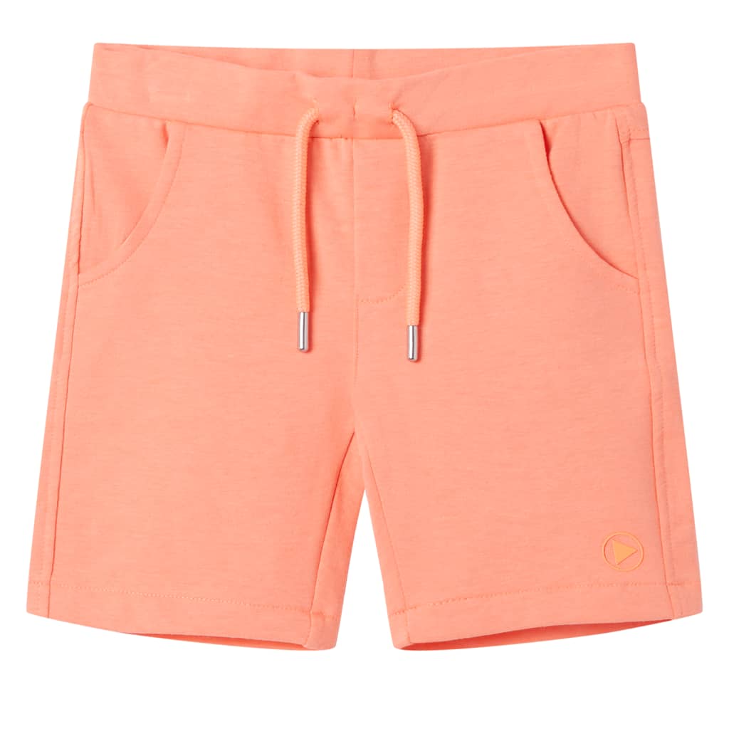 Kids' Drawstring Shorts Neon Orange 128