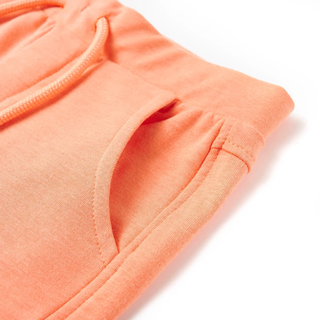Kids' Drawstring Shorts Neon Orange 128