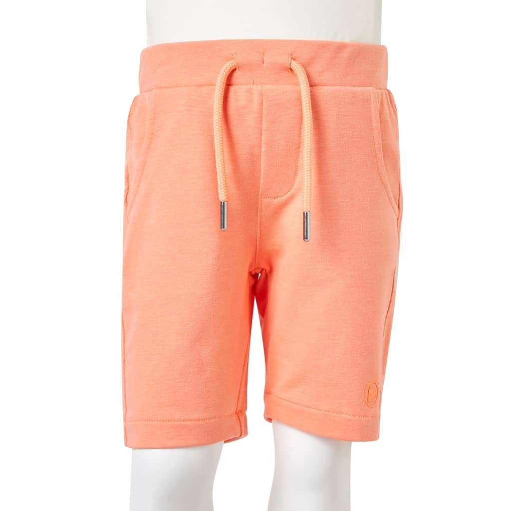Kids' Drawstring Shorts Neon Orange 128