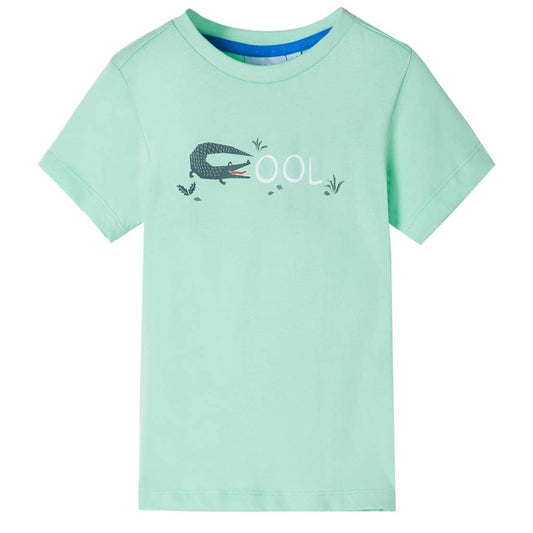 Kinder-Kurzarmshirt Hellgrün 92