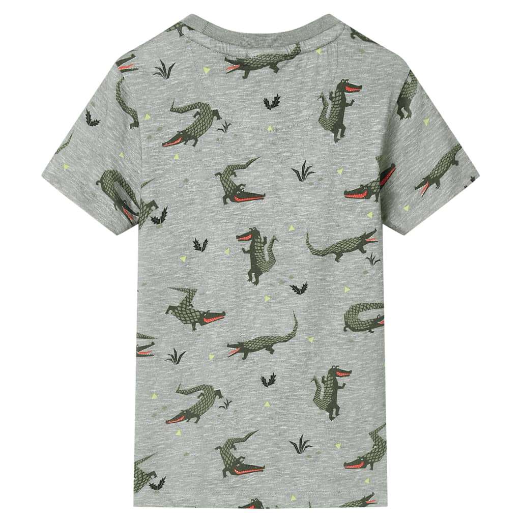 T-shirt enfant kaki clair chiné 116