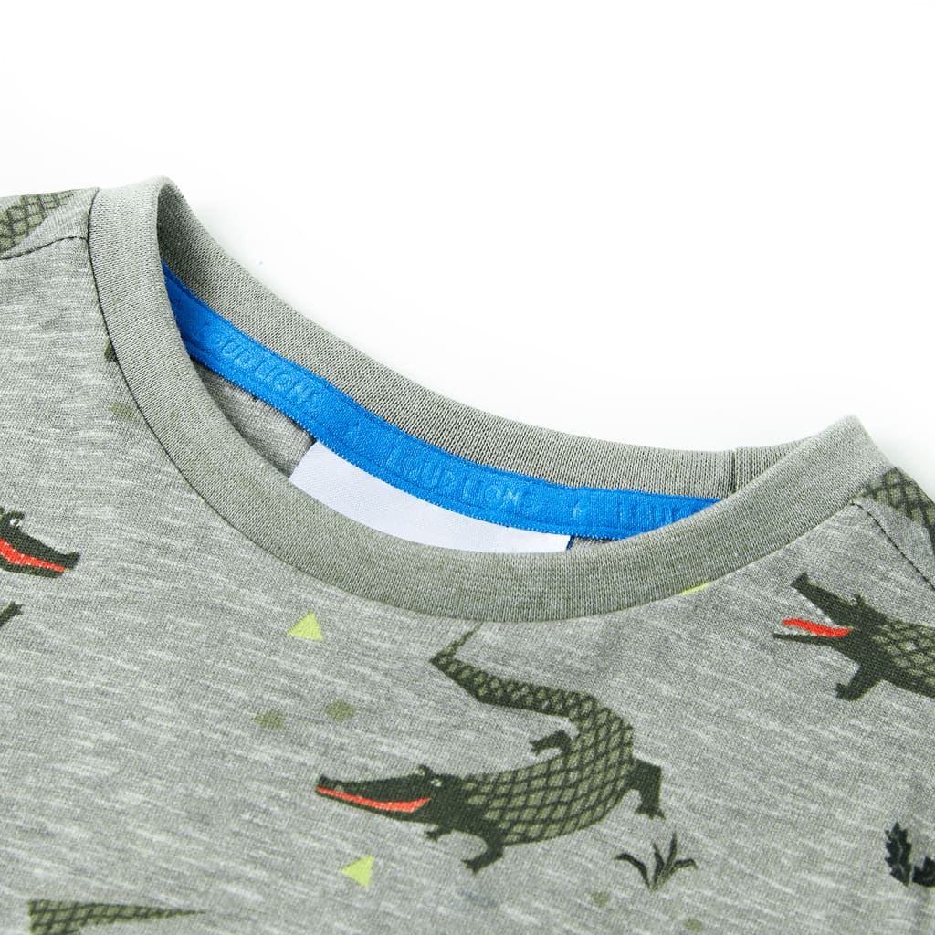 T-shirt enfant kaki clair chiné 116