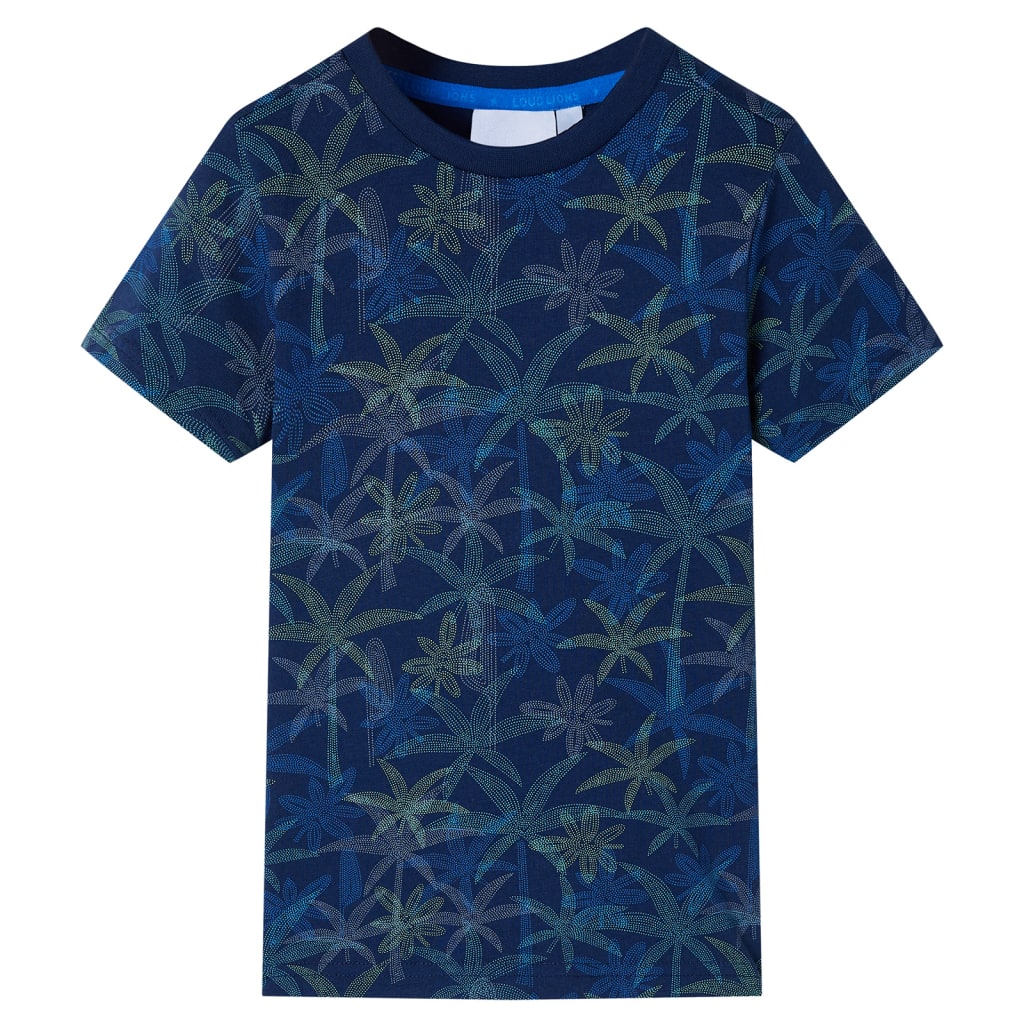 T-shirt enfant bleu marine 128