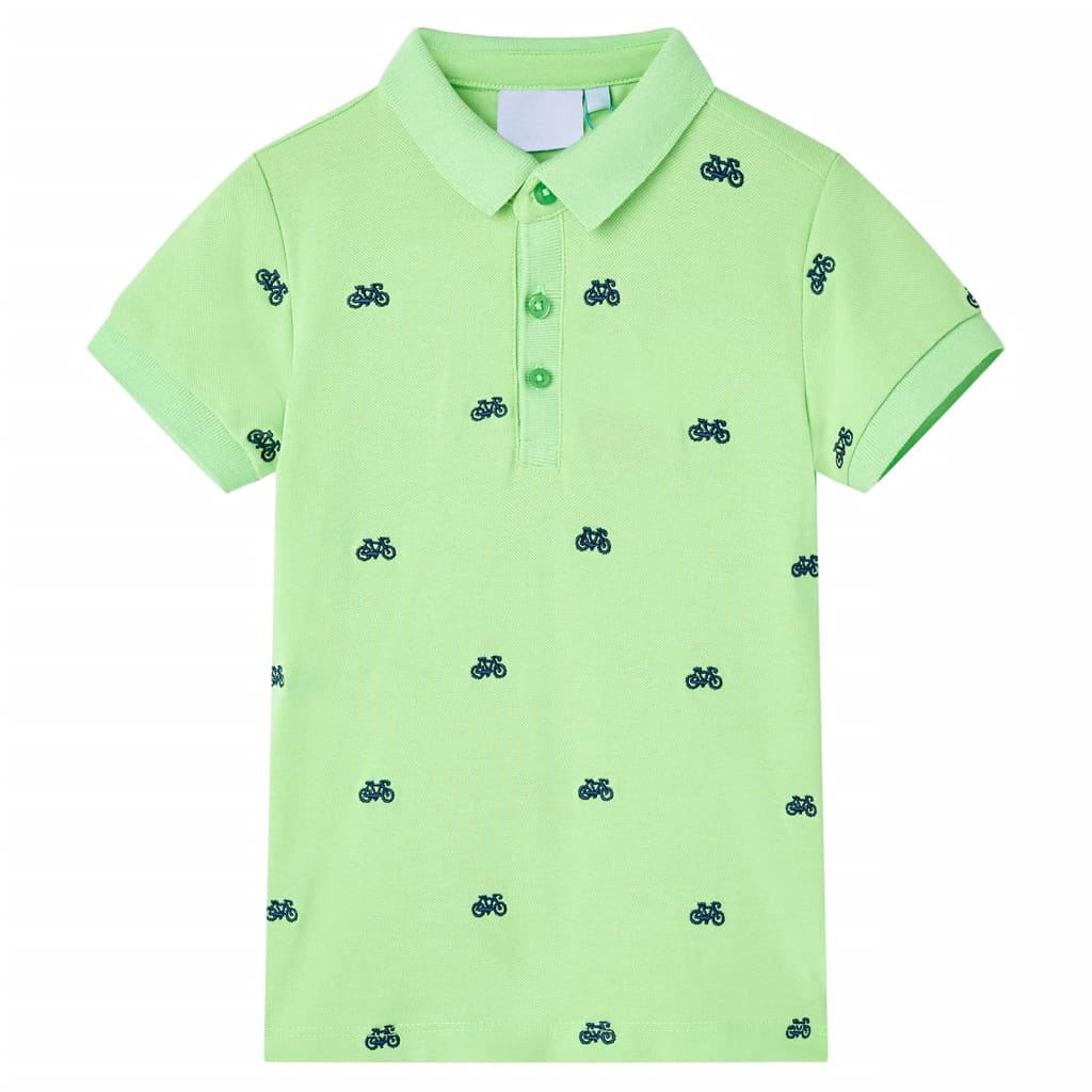Polo enfant vert fluo 116