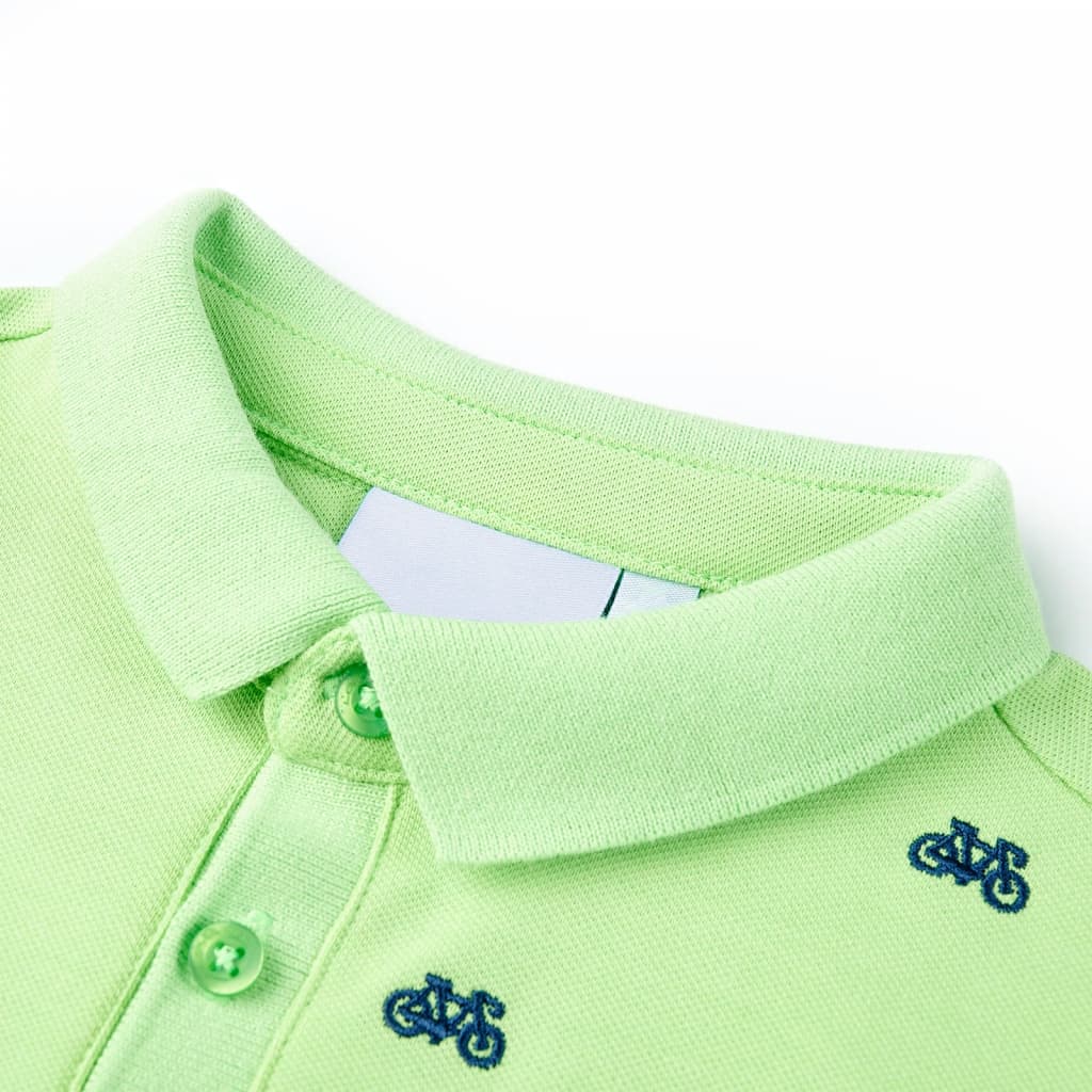 Polo enfant vert fluo 116