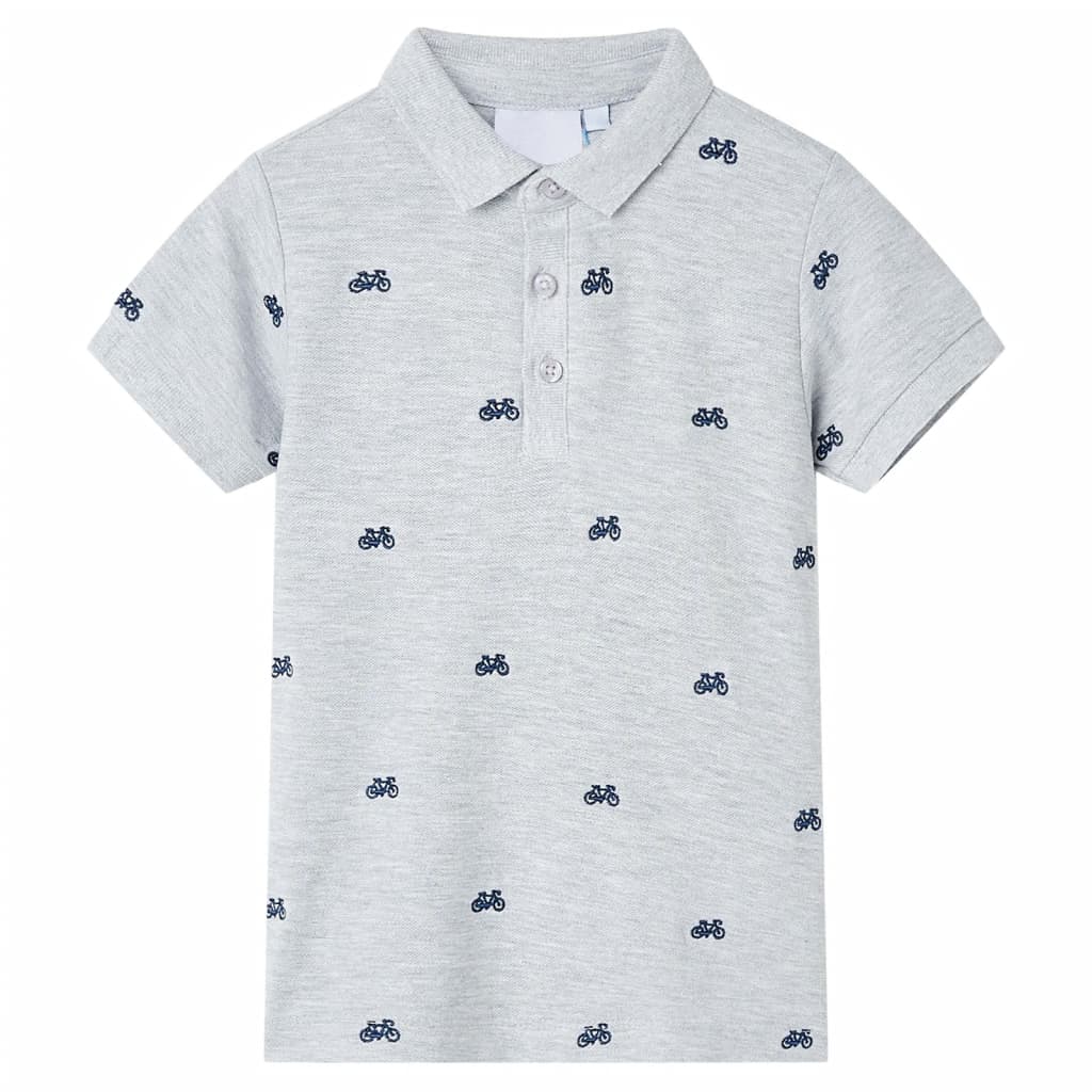 Children's Polo Shirt Grey Marl 92