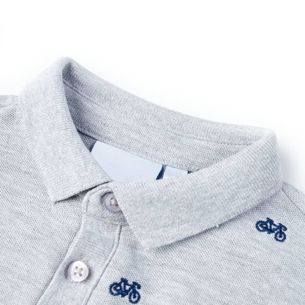 Children's Polo Shirt Grey Marl 92