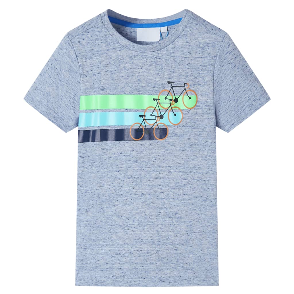 Kids' Short-Sleeve T-Shirt Blue Melange 128