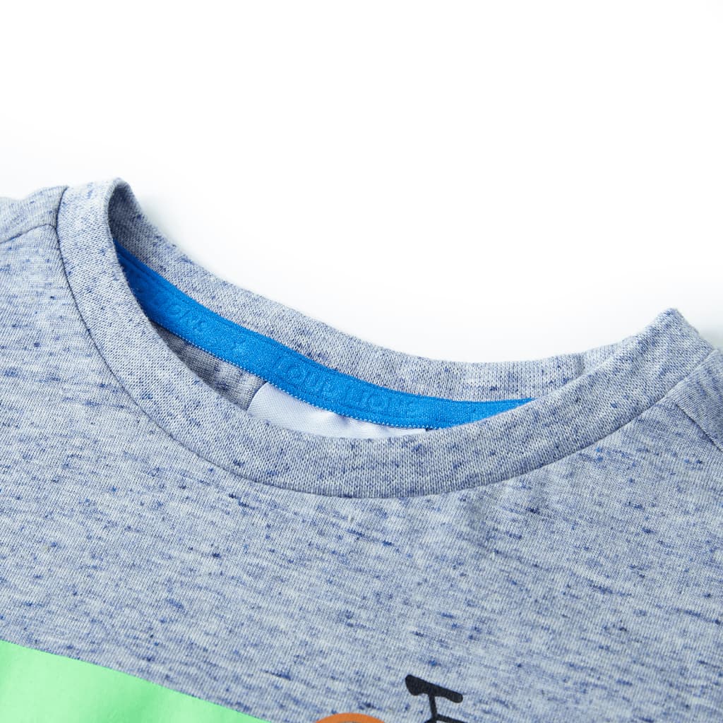 Kids' Short-Sleeve T-Shirt Blue Melange 128