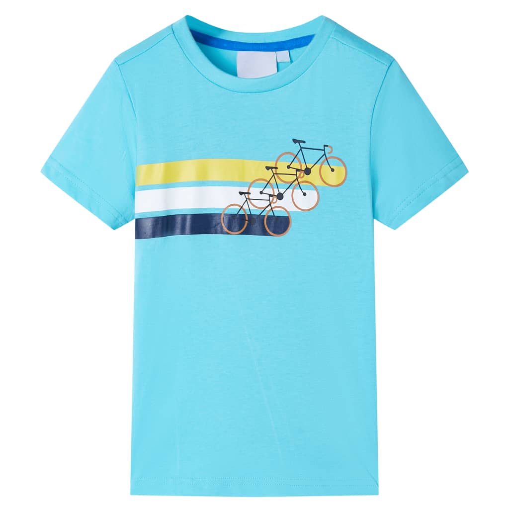 Kids' Short-Sleeve T-Shirt Aqua Blue 116