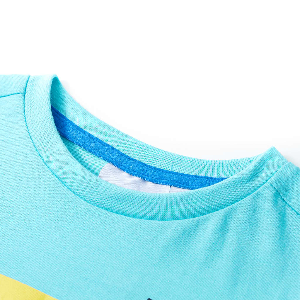 Kids' Short-Sleeve T-Shirt Aqua Blue 116