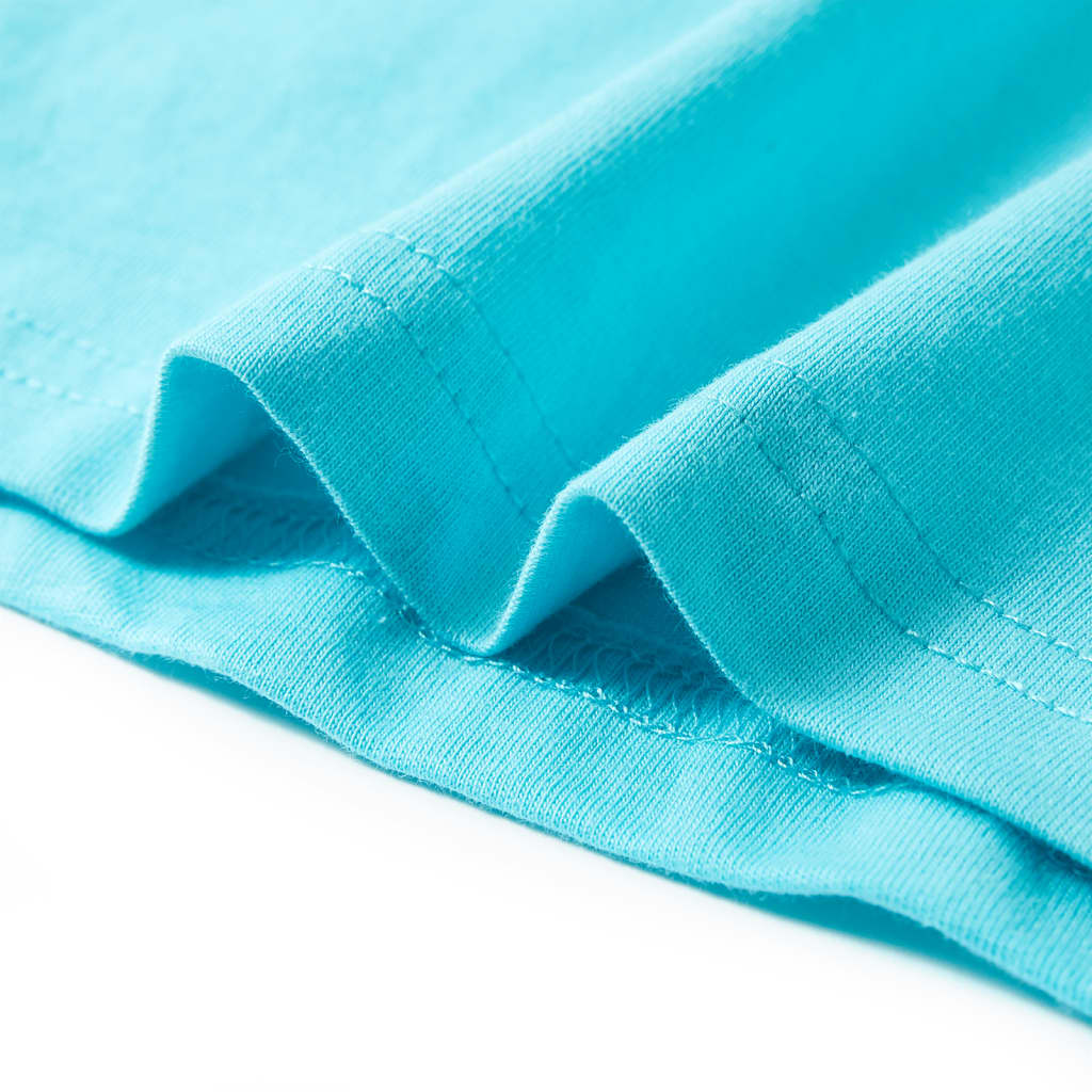 Kids' Short-Sleeve T-Shirt Aqua Blue 116