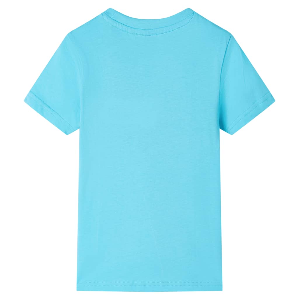 T-shirt enfant à manches courtes bleu aqua 128
