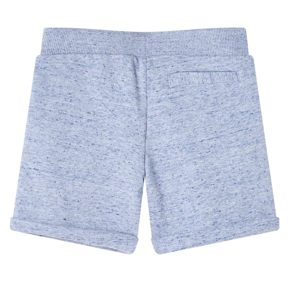 Shorts enfant avec cordon de serrage bleu chiné 116