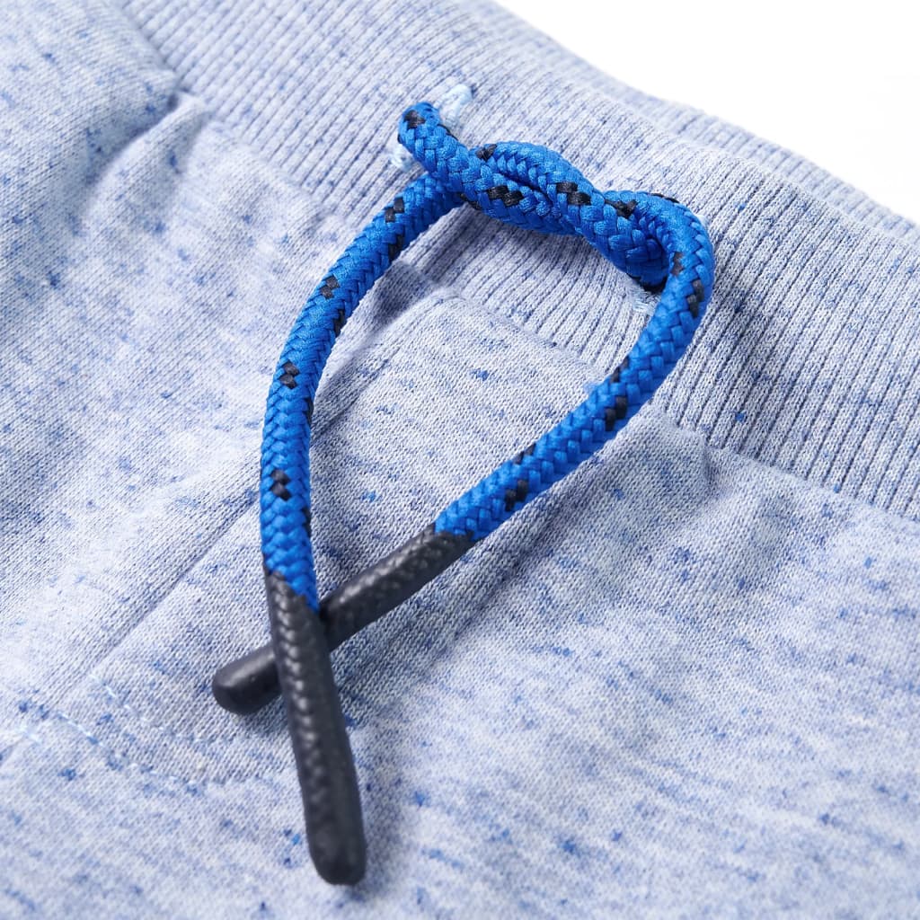 Shorts enfant avec cordon de serrage bleu chiné 116