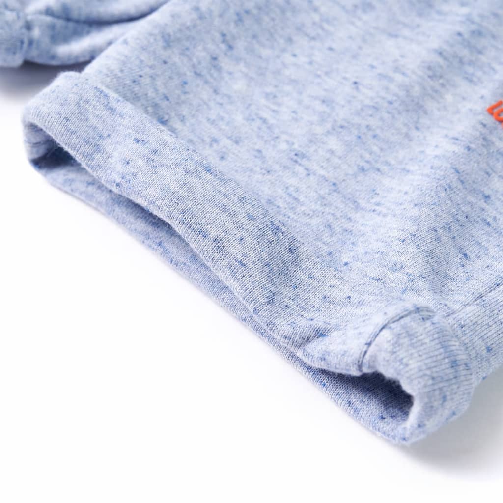 Shorts enfant avec cordon de serrage bleu chiné 116