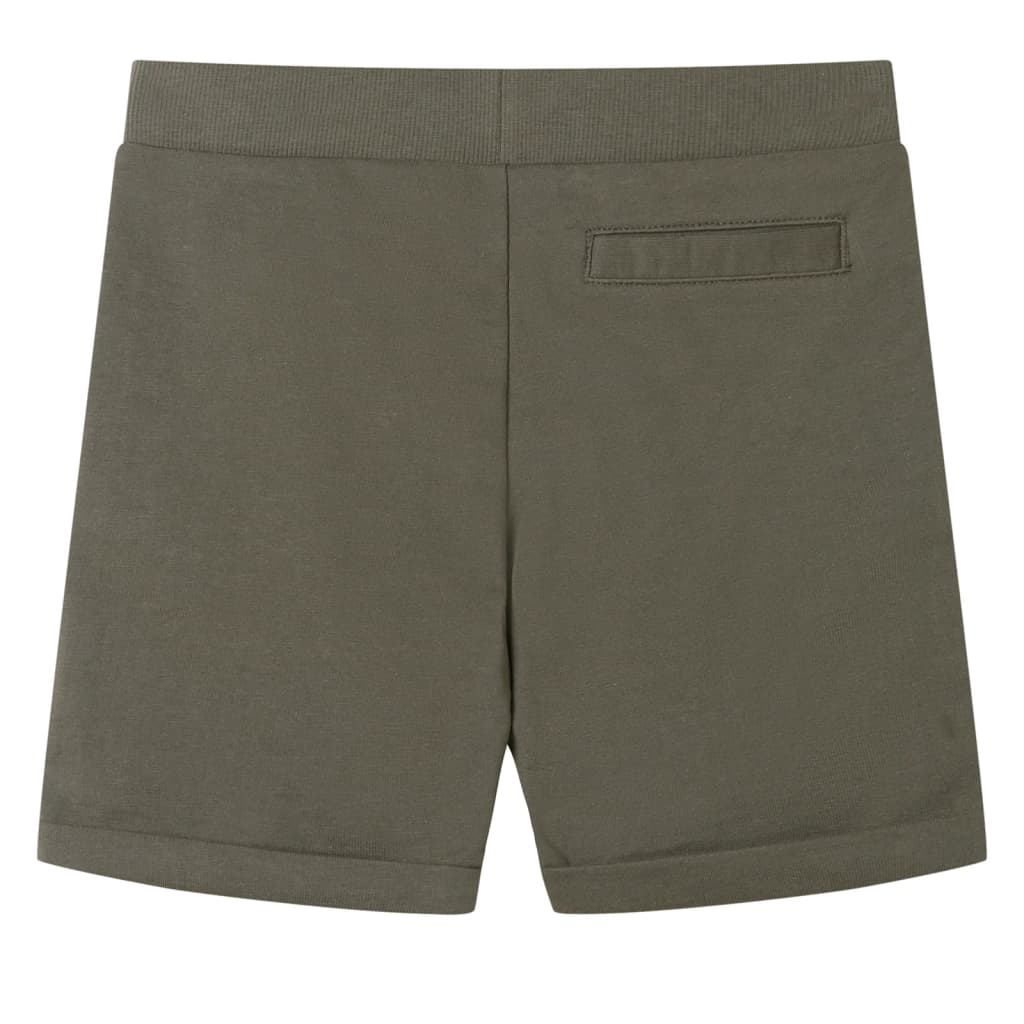 Short enfant à cordon Kaki foncé 128