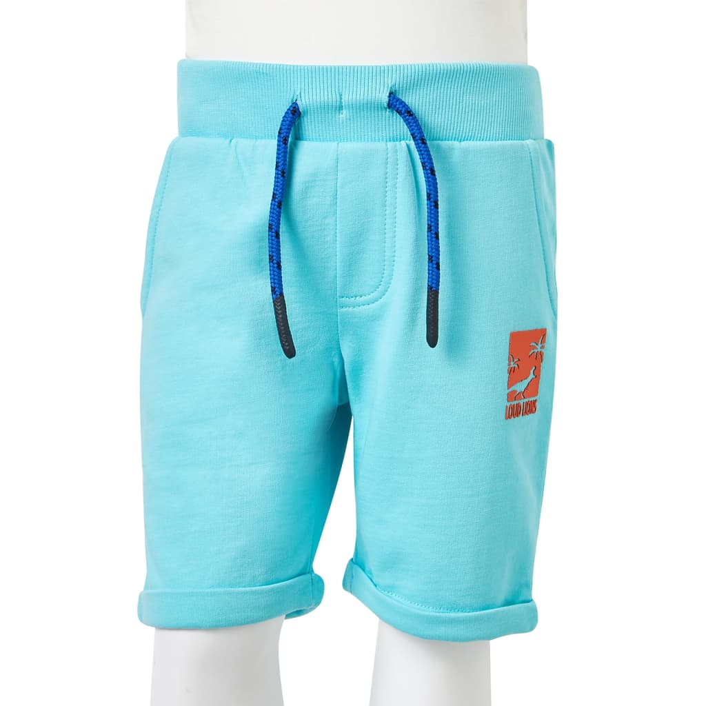 Kindershorts mit Kordelzug Aquablau 128