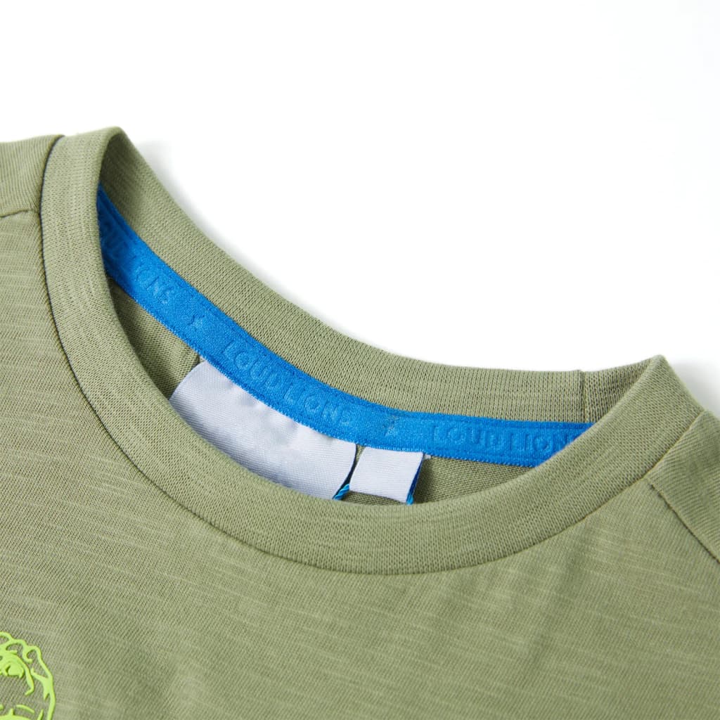 T-shirt enfant à manches courtes Kaki clair 128