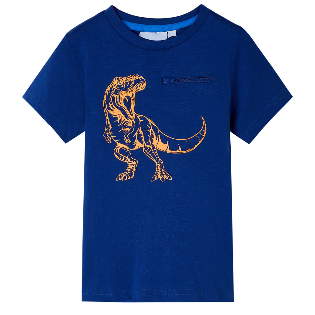 T-shirt enfant à manches courtes bleu foncé 104