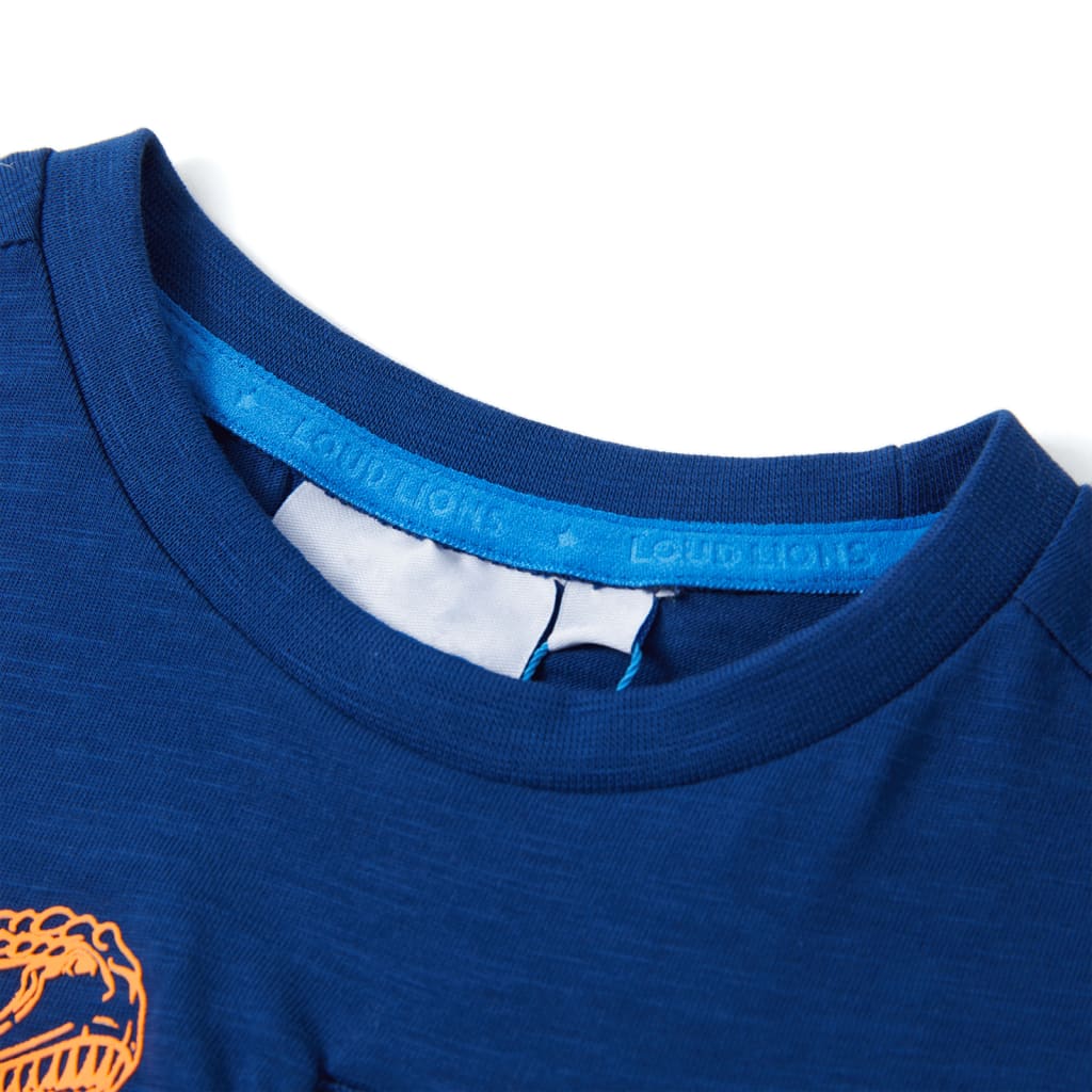 T-shirt enfant à manches courtes bleu foncé 128