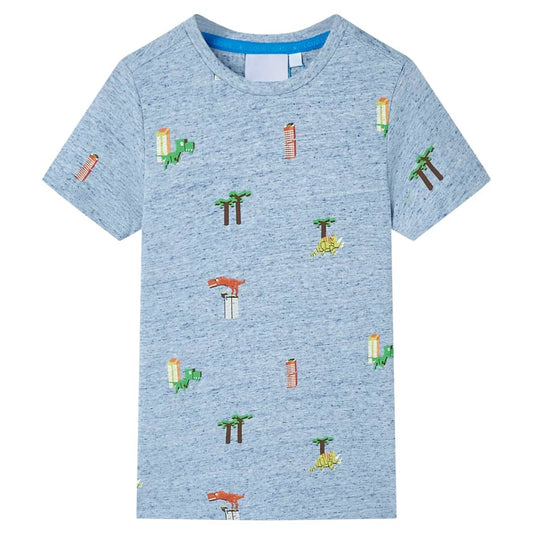 Children's T-Shirt Blue Melange 104