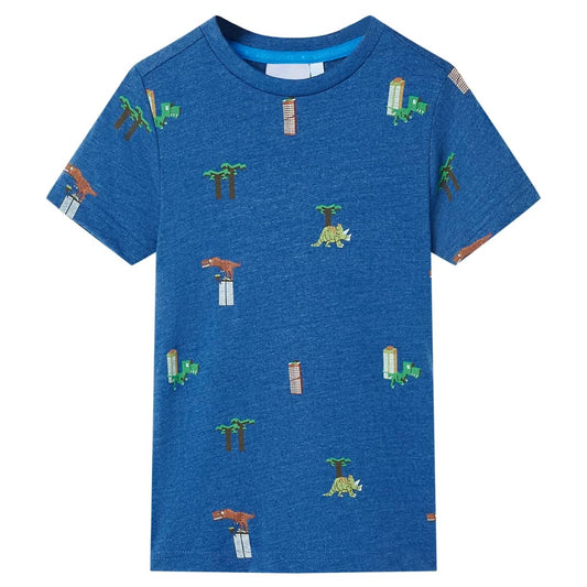 Kids' T-shirt Dark Blue Mélange 104