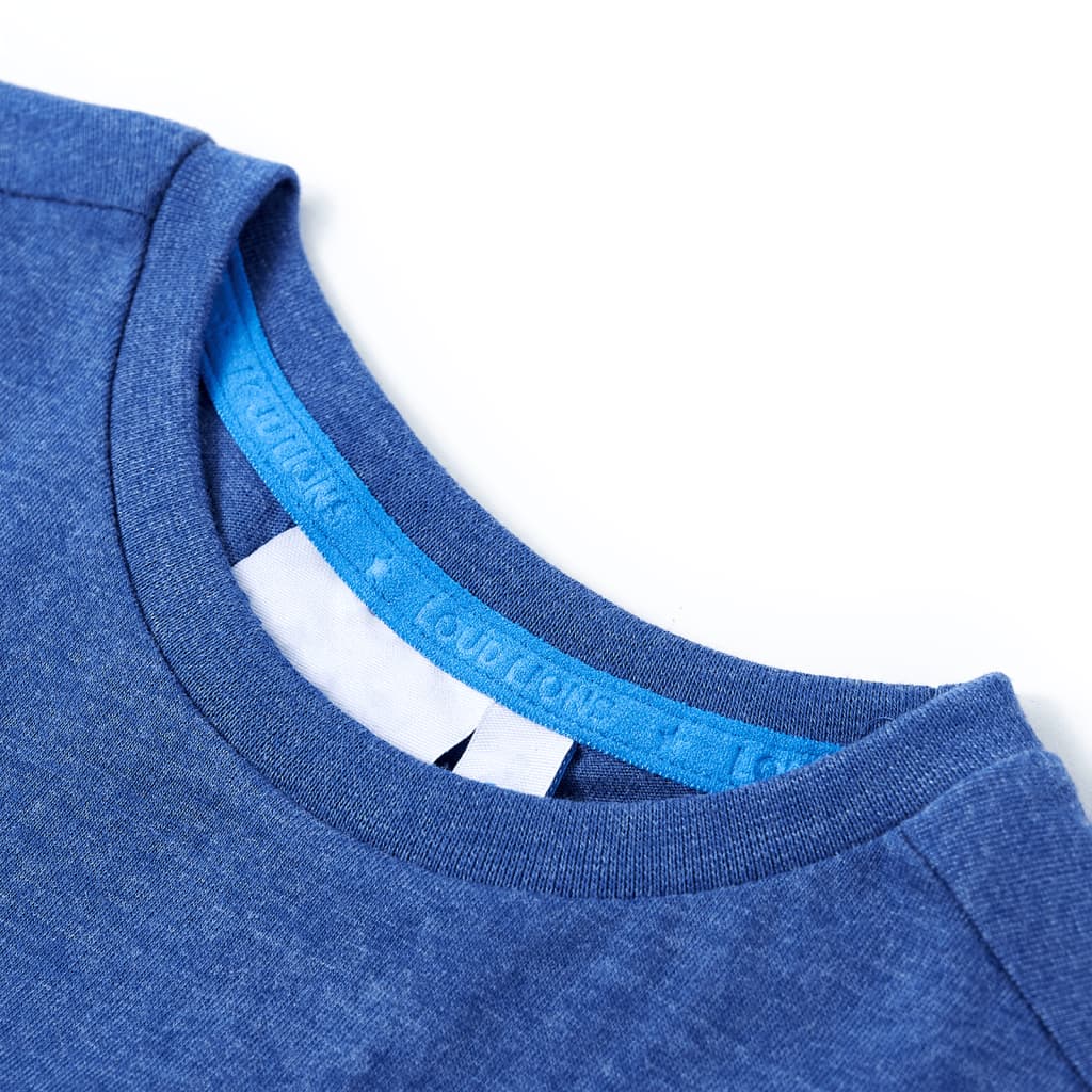 T-shirt enfant bleu foncé chiné 116