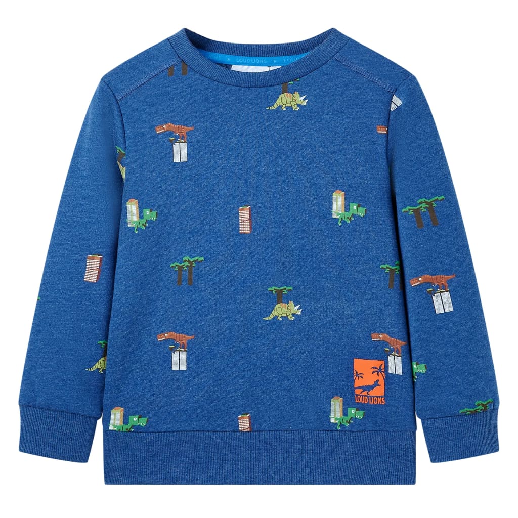 Kids' Sweatshirt Dark Blue Mélange 140