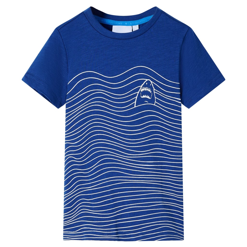 T-shirt enfant bleu foncé 140