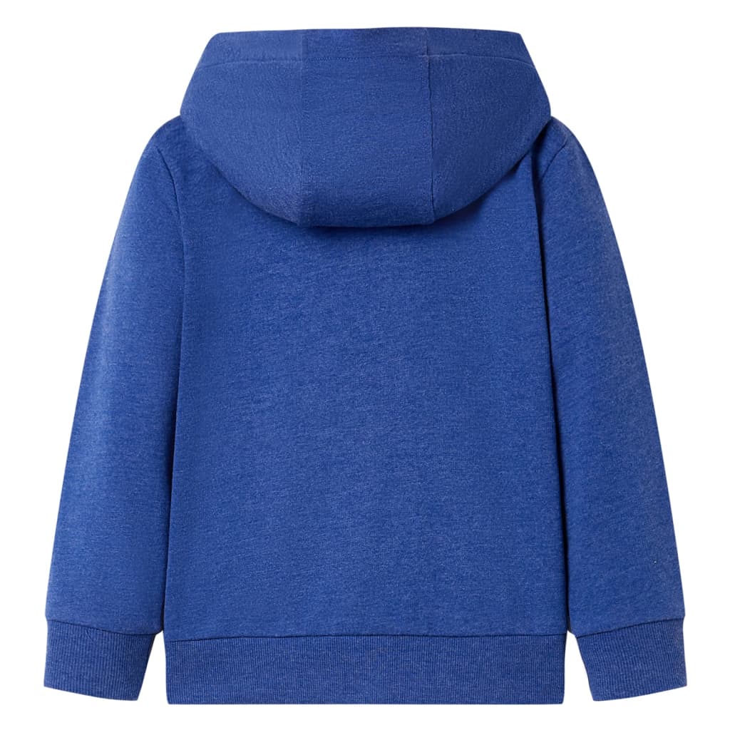 Sweat à capuche zippé enfant bleu foncé chiné 104