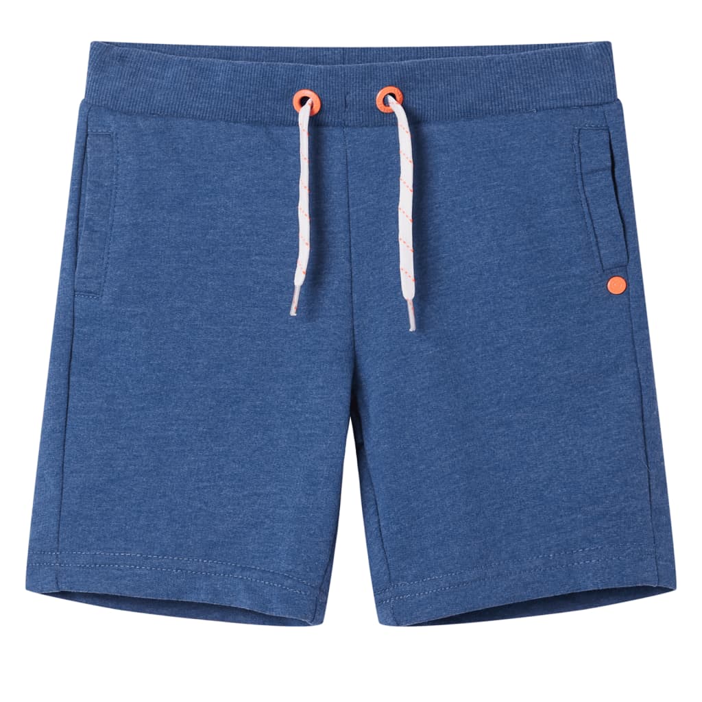 Shorts enfant à cordon de serrage bleu foncé mélangé 128