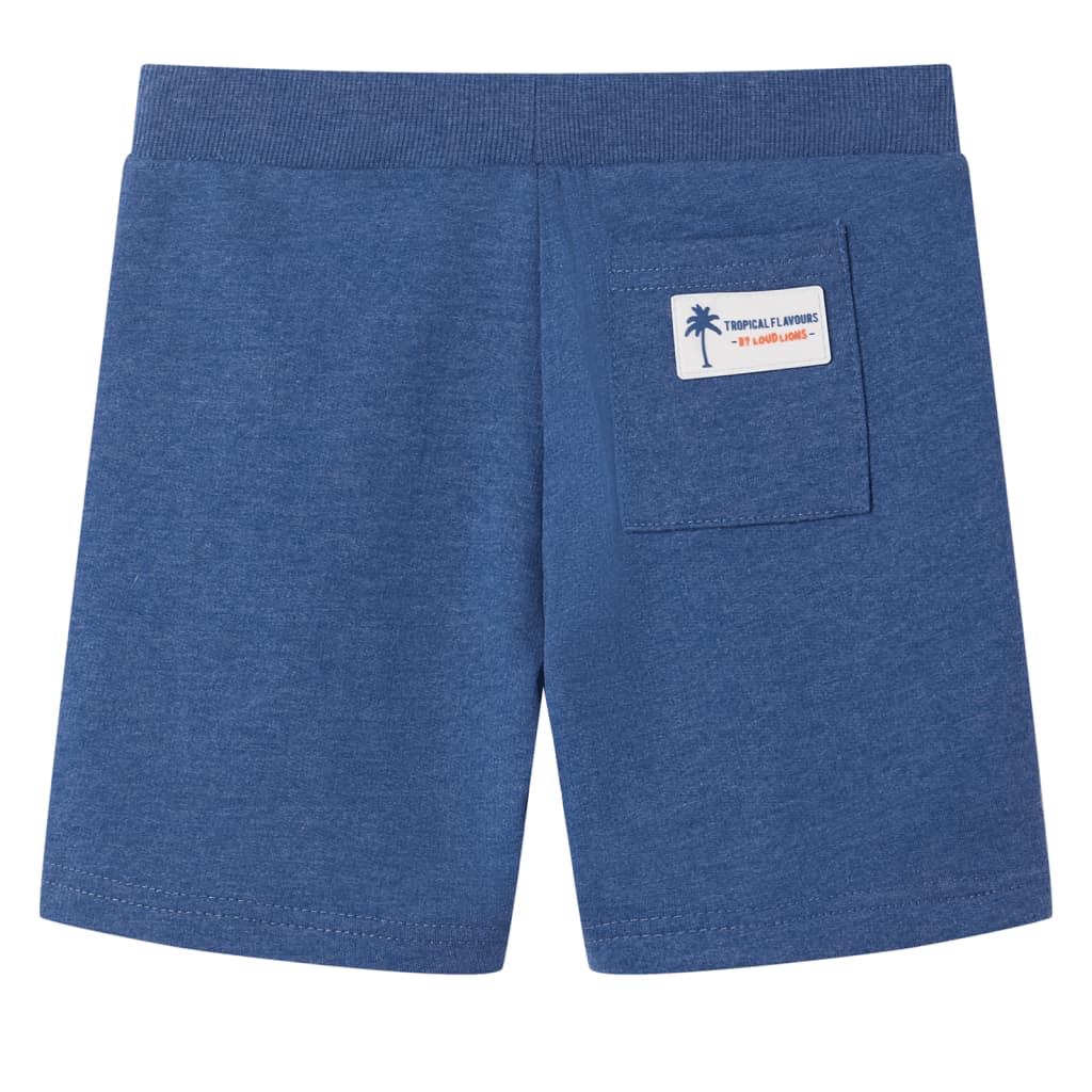 Shorts enfant à cordon de serrage bleu foncé mélangé 128