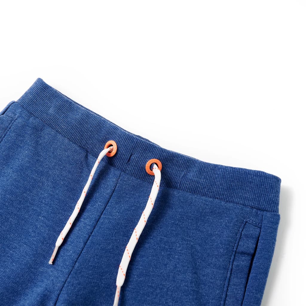 Shorts enfant à cordon de serrage bleu foncé mélangé 128