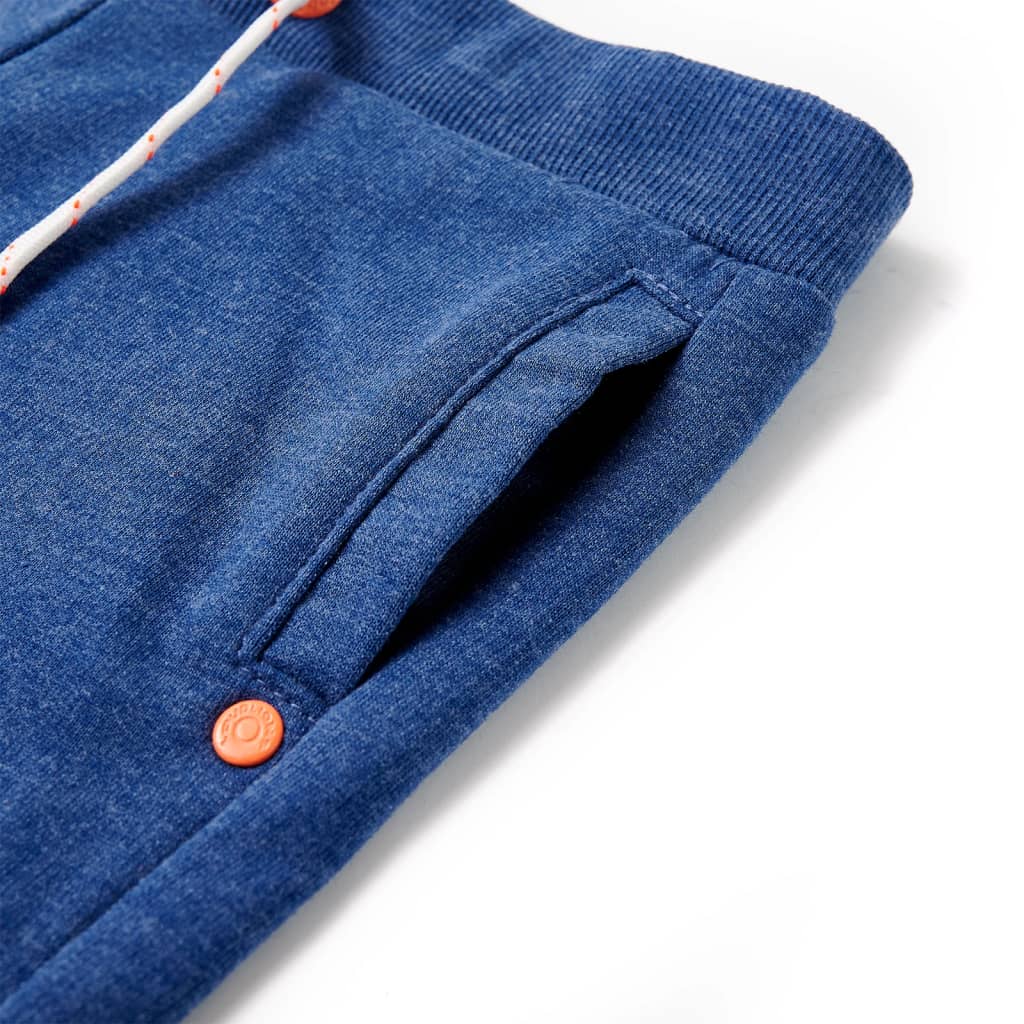 Shorts enfant à cordon de serrage bleu foncé mélangé 128
