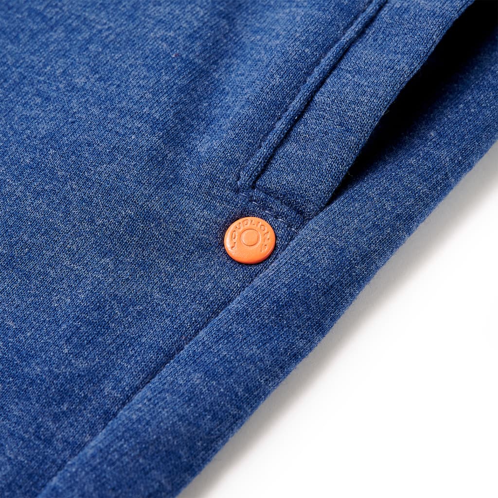 Kindershorts mit Kordelzug Dunkelblau Melange 140