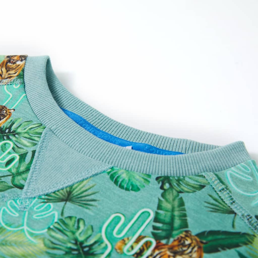 Kids' Sweatshirt Light Green Mélange 128