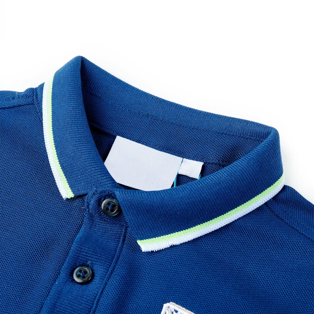 Polo-shirt enfant bleu foncé 140