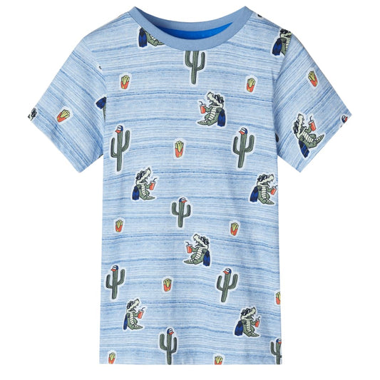 Kinder-T-Shirt Blaumischung 128