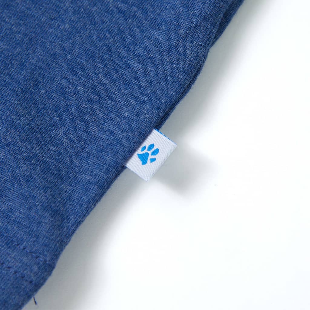 T-shirt enfant bleu foncé chiné 128