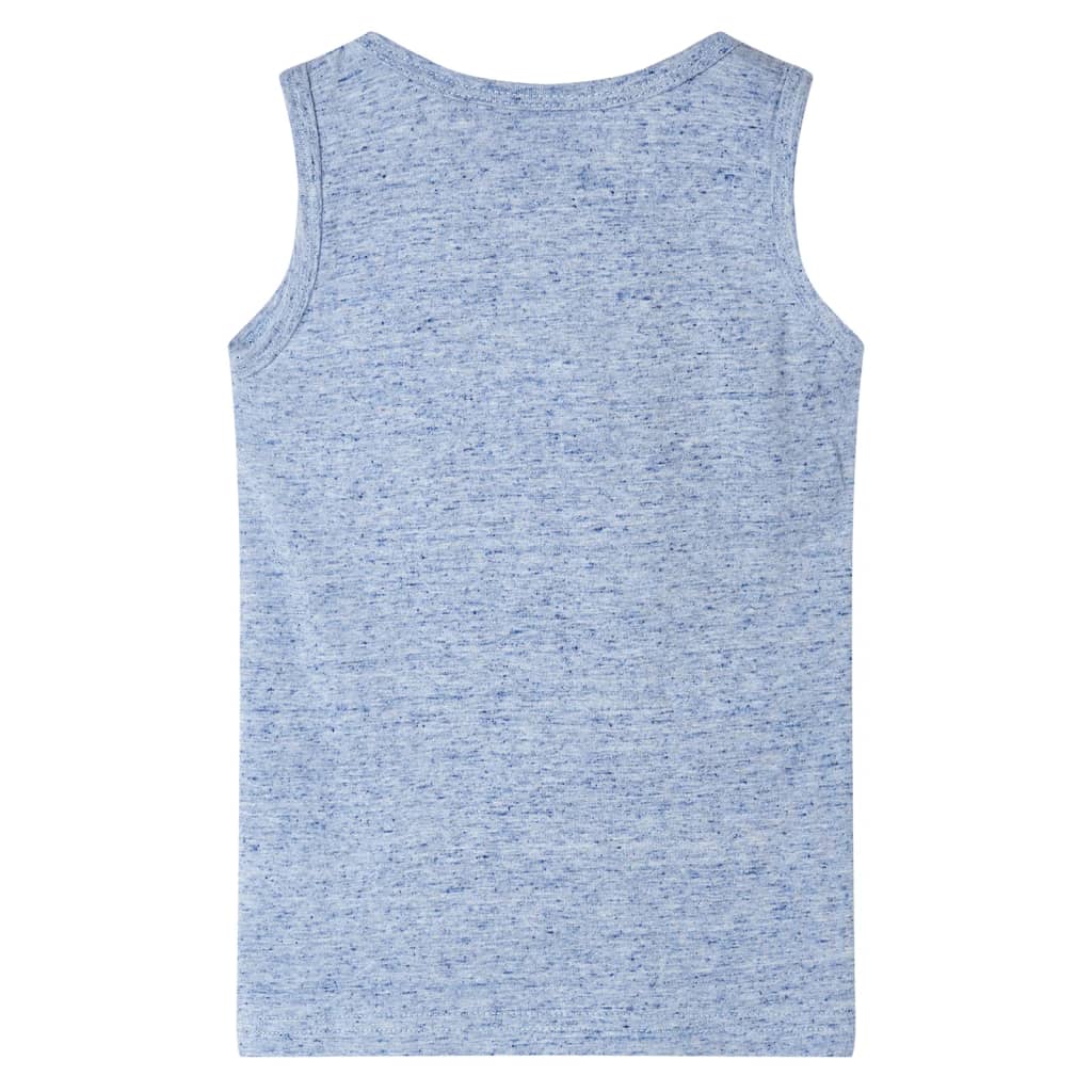 Débardeur enfant bleu chiné 104