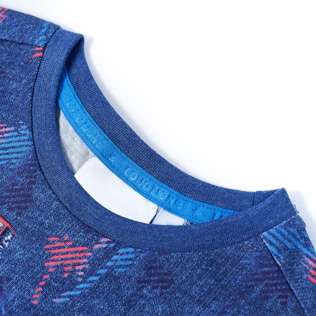 T-shirt enfant bleu foncé chiné 104
